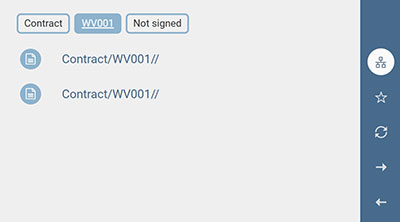 The Expand search panel in which documents are shown based on multiple properties