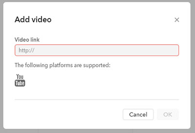 The Add Video component
