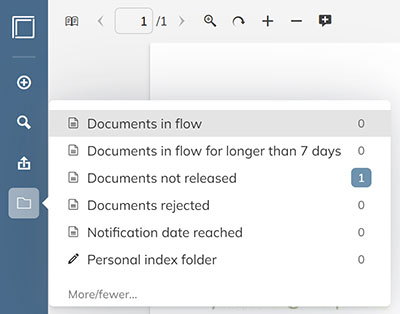 The overview of folders on the Dashboard