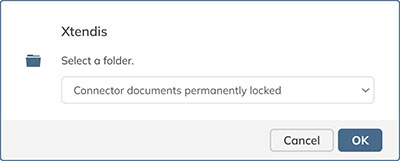 The dialog for loading an existing Search folder query