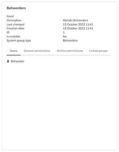The side panel showing an overview of the user's settings