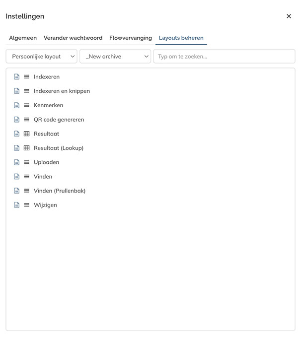 De  Algemene instellingen