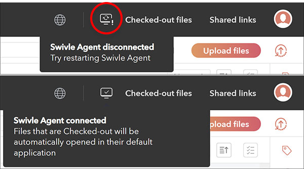 The icon for connecting Swivle Agent to Swivle