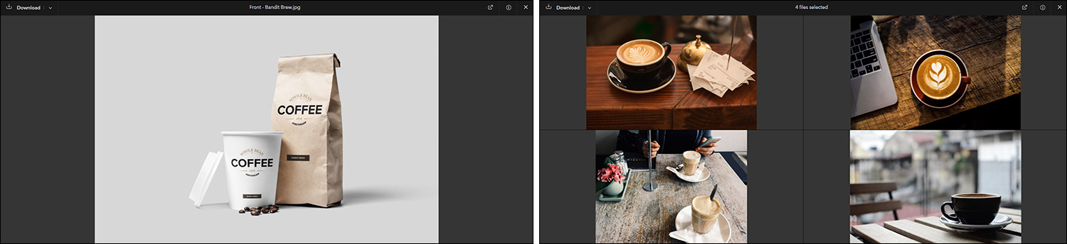 Viewing a single file in fullscreen mode, and comparing multiple files