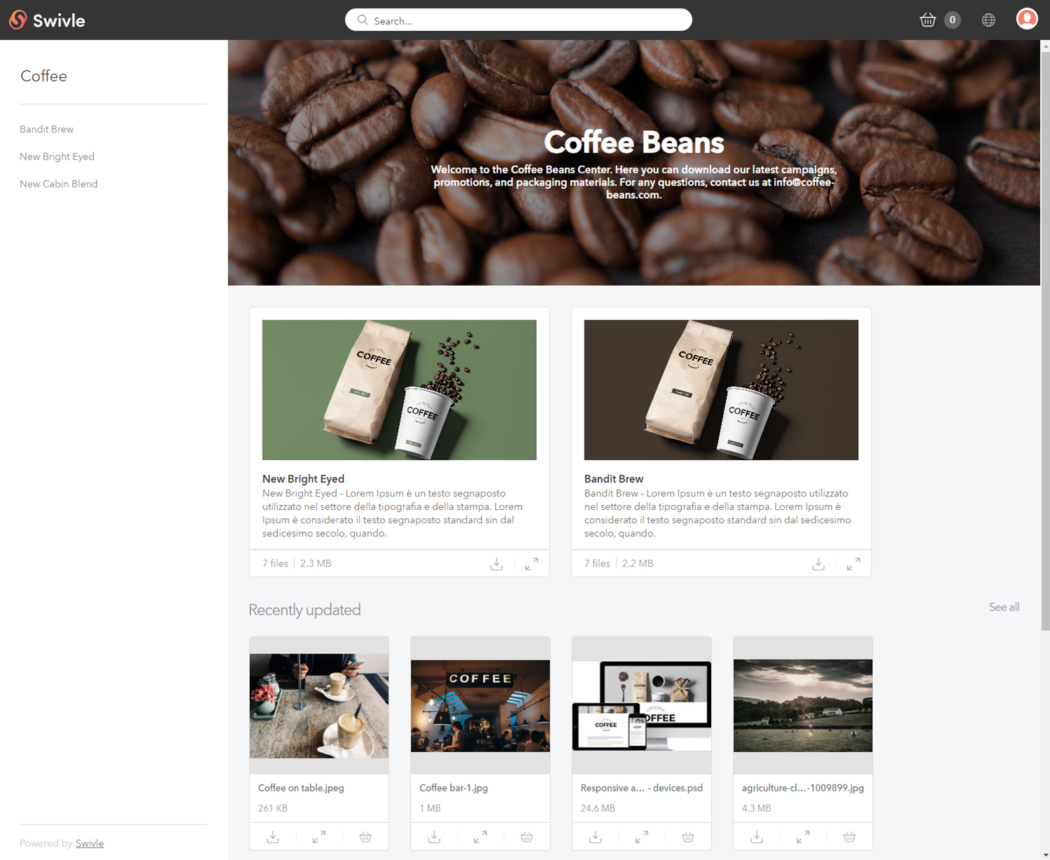 Portals are used for showcasing specific material