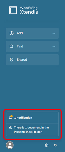 Notifications shown on the Dashboard