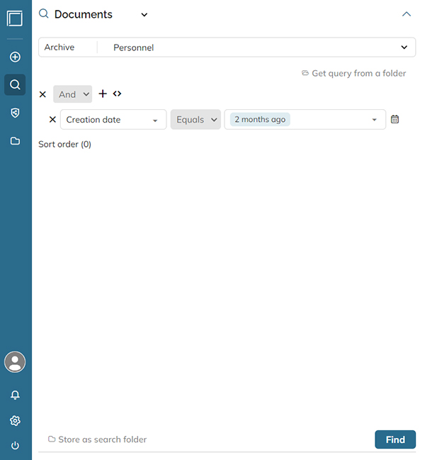 The Advanced Search page.