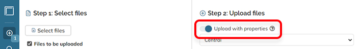 The Upload with indexes option on the Add files page
