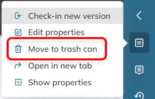 The Move to trash can option