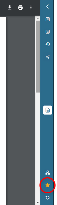The icon for marking a document as favorite