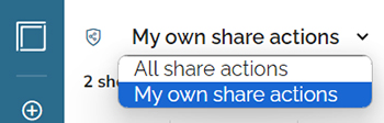An option to see all shared documents is available for power users