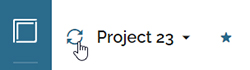 When hovering the mouse pointer over the folder icon, a refresh icon appears