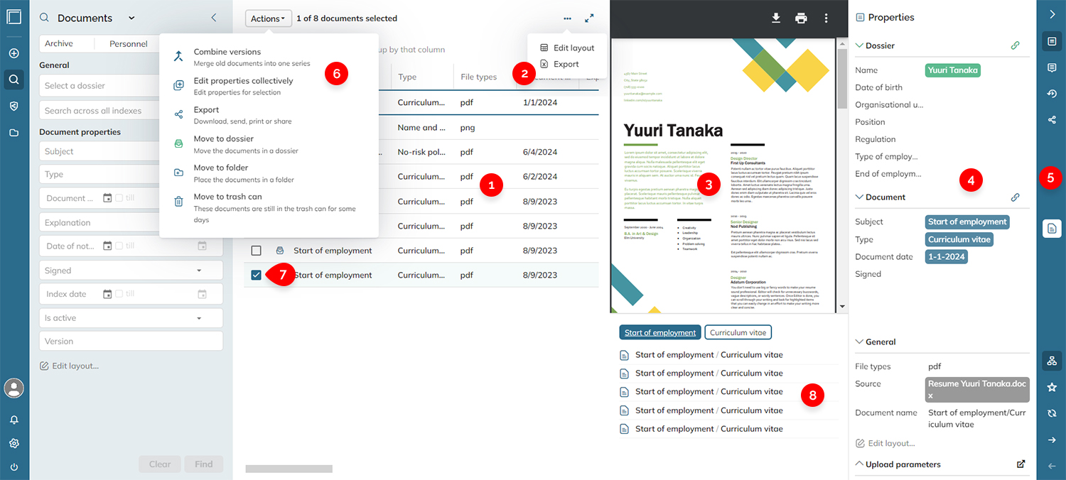 Using the standard Search option.