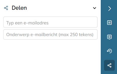 Het paneel Delen