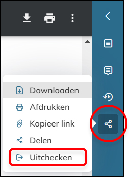 Er verschijnt een icoon wanneer een document het originele document bevat