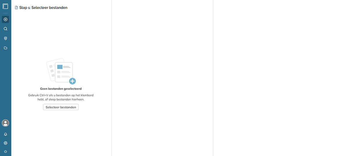 De pagina Documenten uploaden