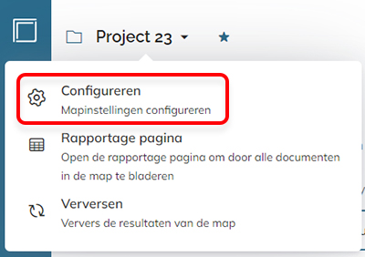 Mapinstellingen configureren vanuit de map