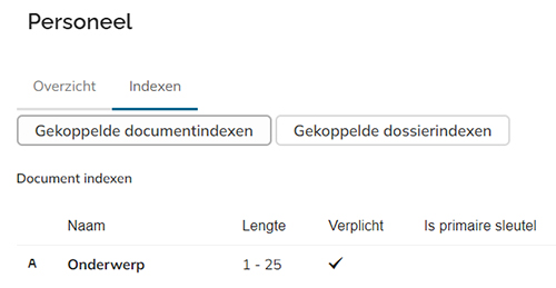De knoppen voor het koppelen van kenmerken op een archiefpagina