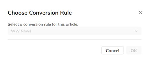 Choosing a Conversion Rule