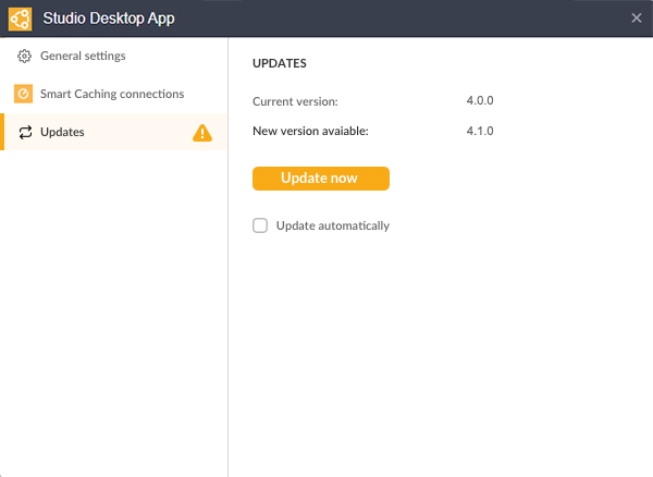 The Updates window