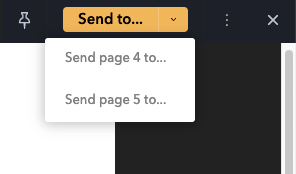 The Send to next status list