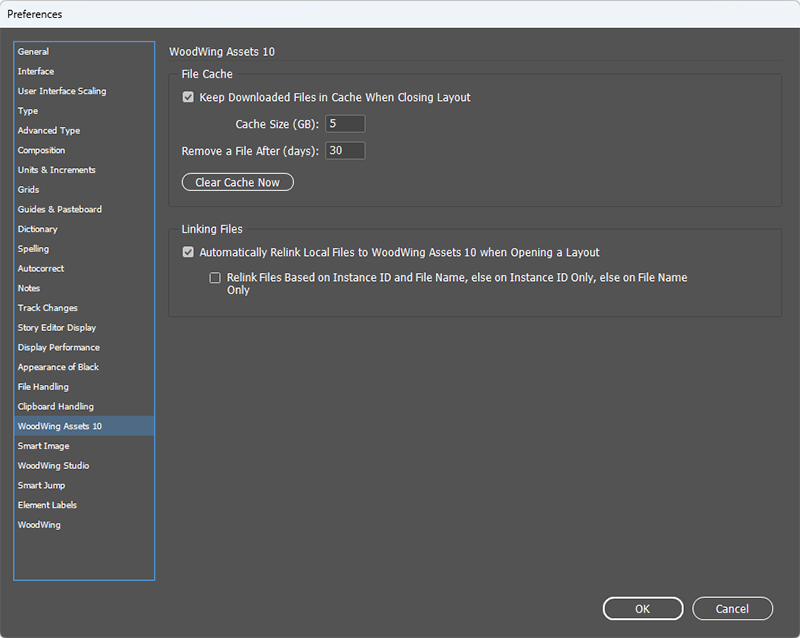 The Swivle for InDesign preferences