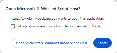 When checking out a layout in Assets, a dialog appears asking to confirm if a script should be run