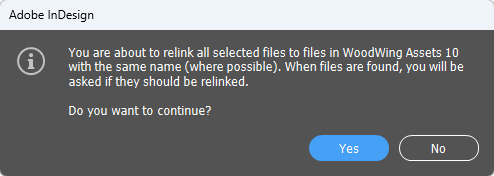 Relinking all files on the layout