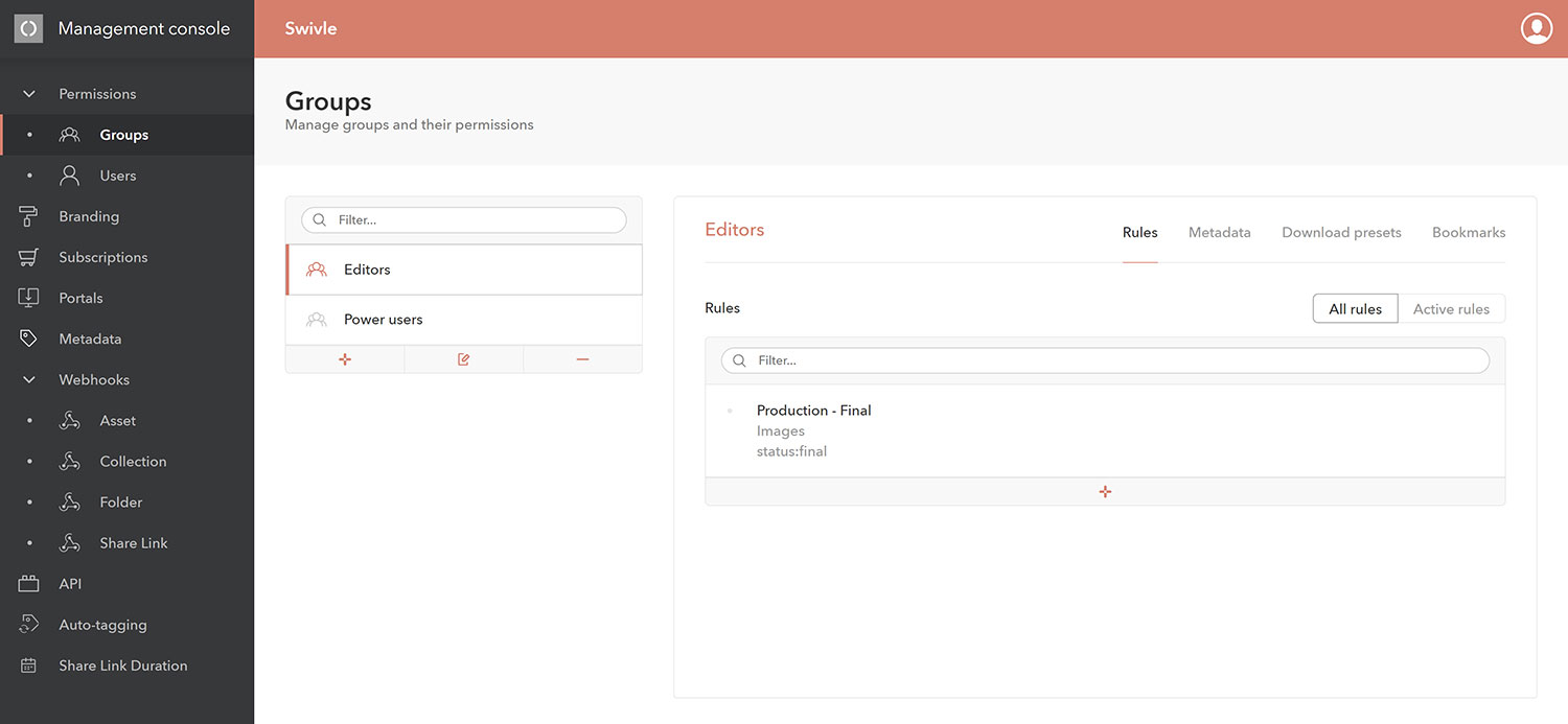 Managing the Swivle environment is done via the Management Console