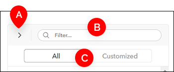 The components to filter the metadata fields