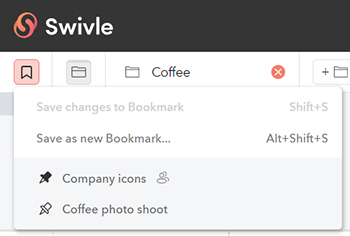 The Bookmarks menu