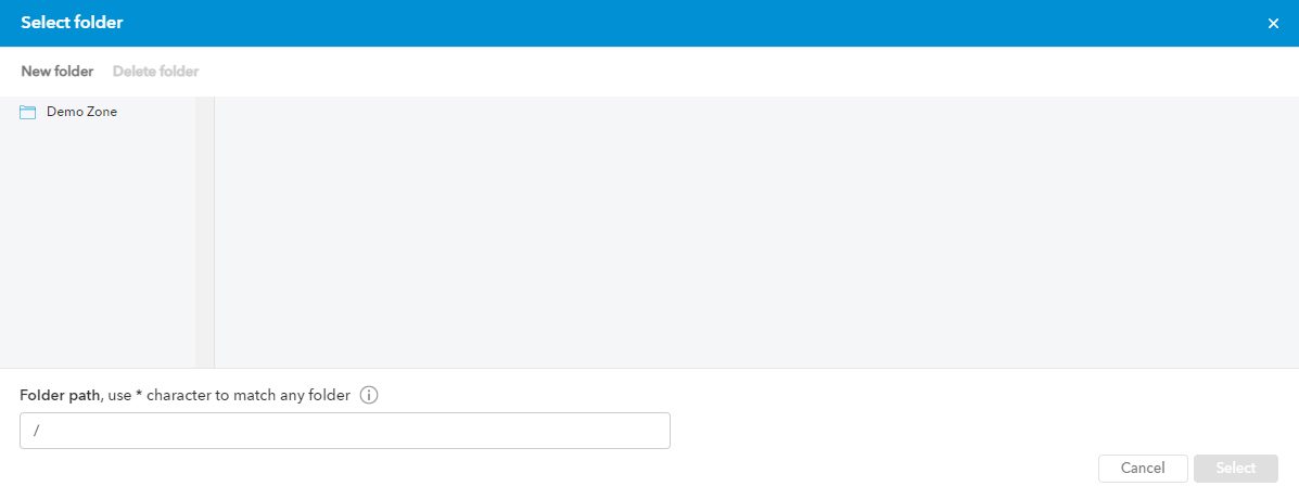 The Folder browser