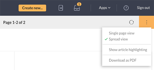 The Spread view command