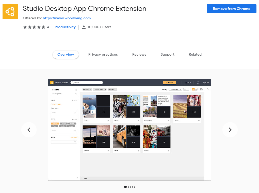The Chrome extension