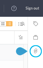 The Linked files panel icon