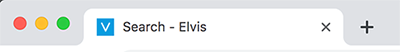 The text 'Elvis' in the Web browser tab