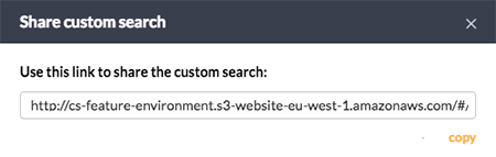 Copying a Custom Search link