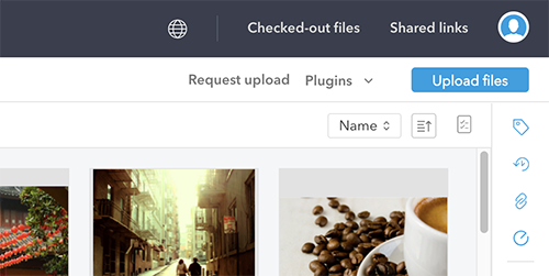 The Upload Files button