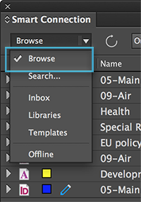 The Browse option in the Search menu
