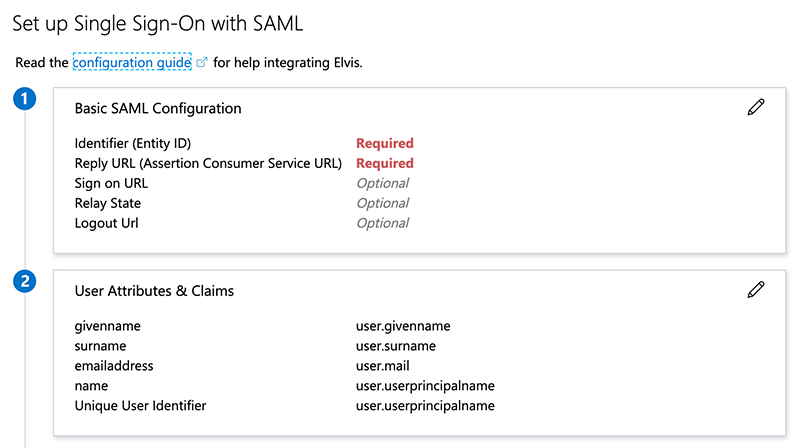 Setting up SAML