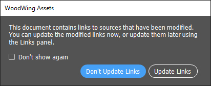 Updating files when opening a layout