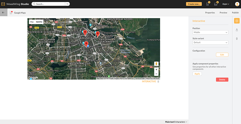 An edited Google Map
