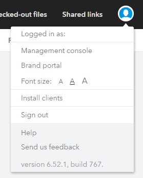 The Avatar menu