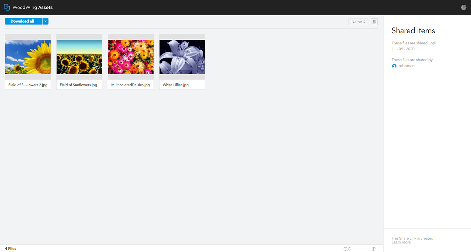 Sharing files with others.