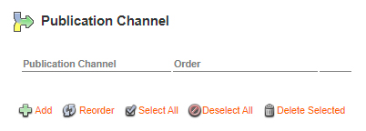 The Publication Channel section