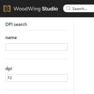 Example of filter fields