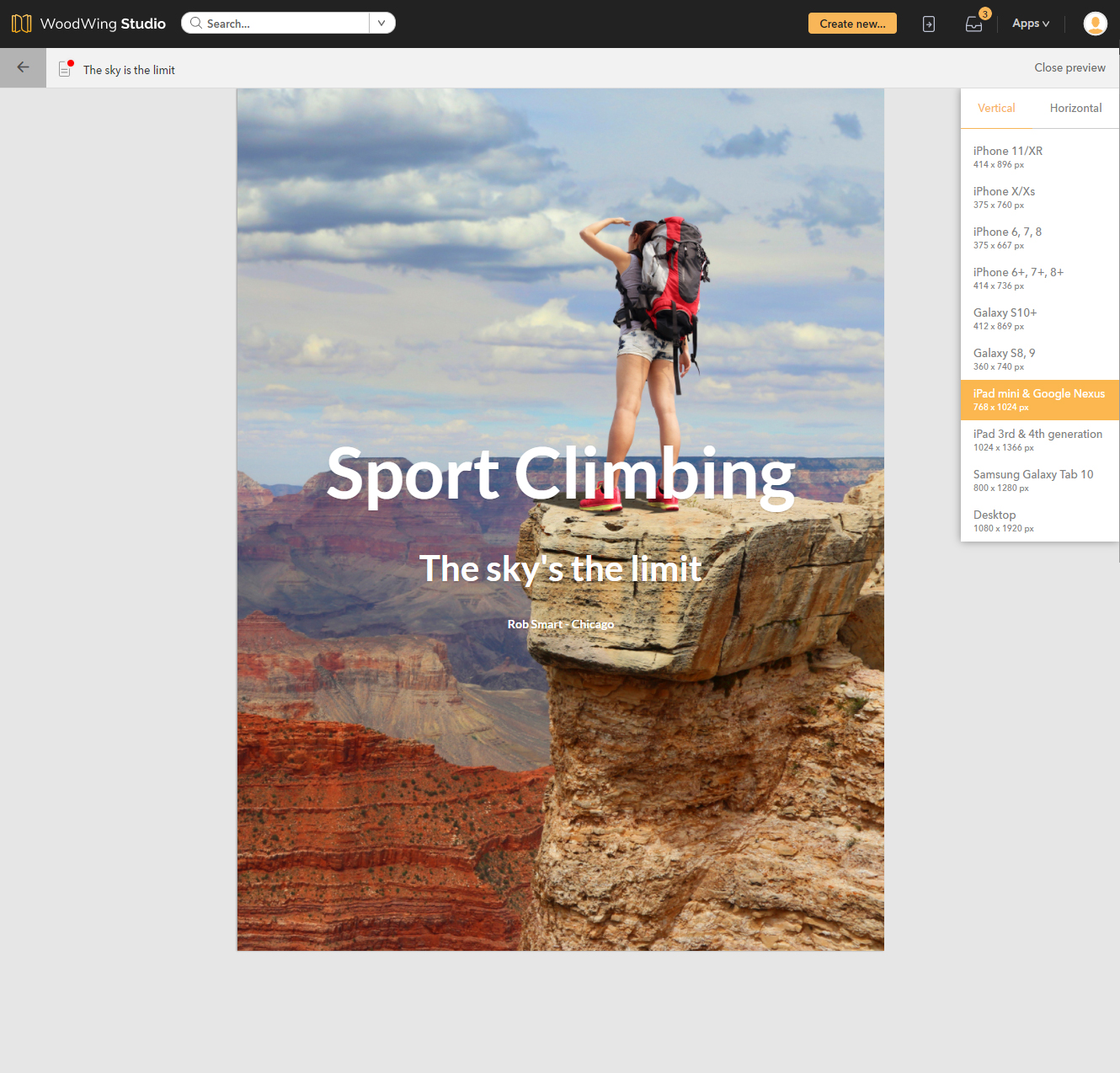 Previewing an article