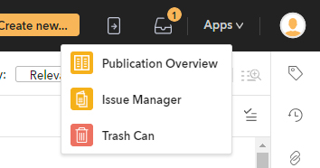 The Apps menu