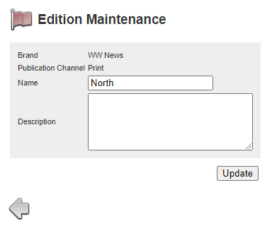 The Edition Maintenance page