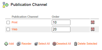 The Publication Channel section